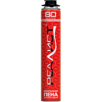 Пена монтажная REALIST PRO Red 80л (летняя)